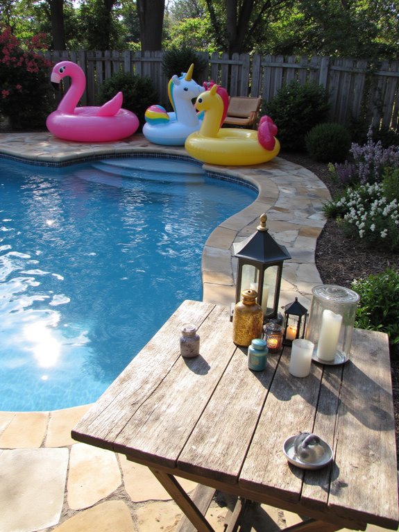 25 Chic Inground Pool Decorating Ideas That Feel Fresh lively pool with fun features