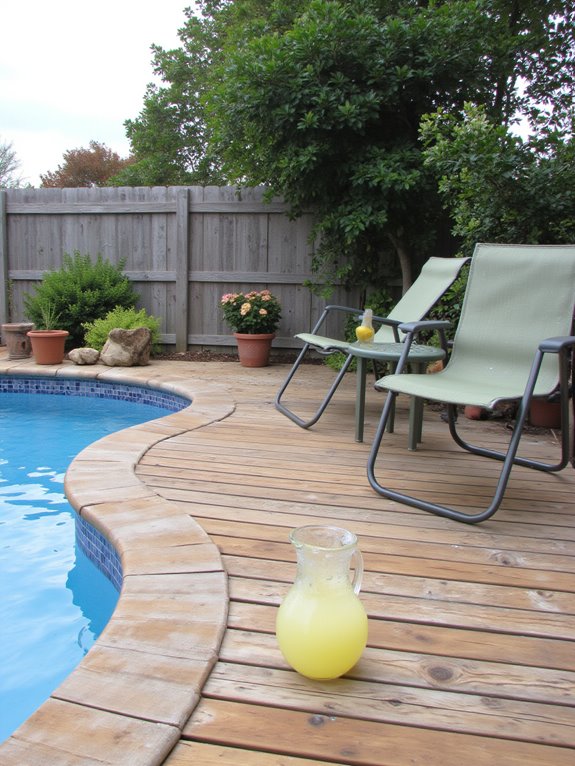 23 Brilliant Inground Pool Ideas That Look Amazing On A Budget low maintenance pool deck materials