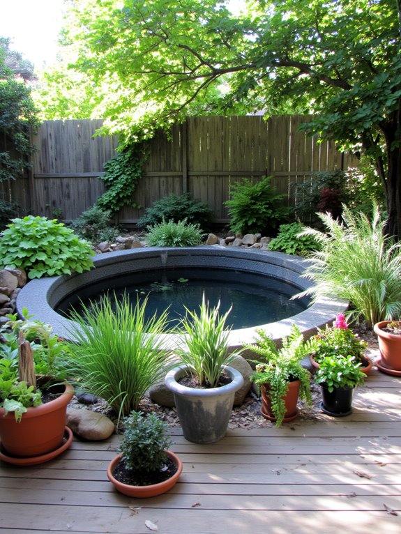 22 Family Friendly Stock Tank Pool Ideas That Everyone Will Love lush plants enhance pool aesthetics