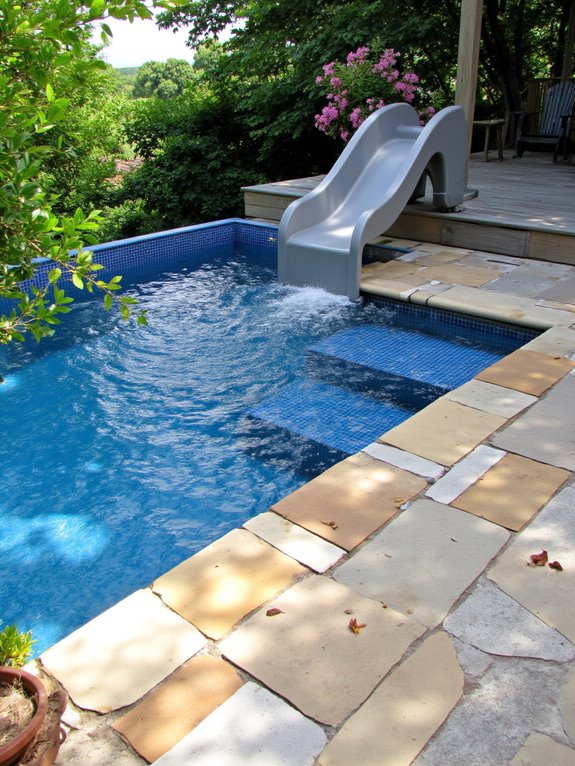 25 Fun Inground Pool Ideas With Slides For Backyard Play luxury fun slide pools