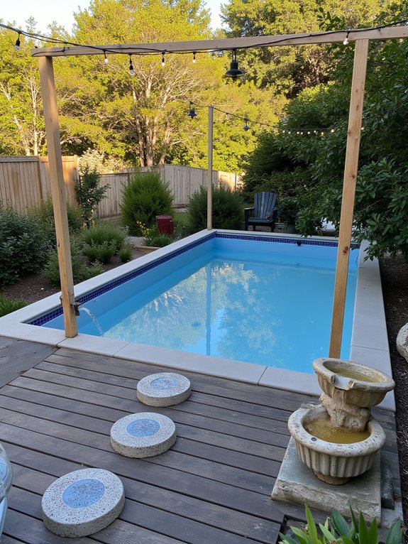 20 Modern Stock Tank Pool Designs For A Fresh Outdoor Upgrade magical stock tank lighting