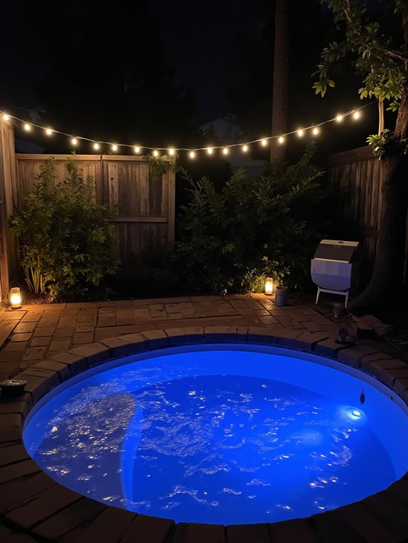 18 Unique Small Inground Pool Ideas For Compact Backyards magical underwater led lighting