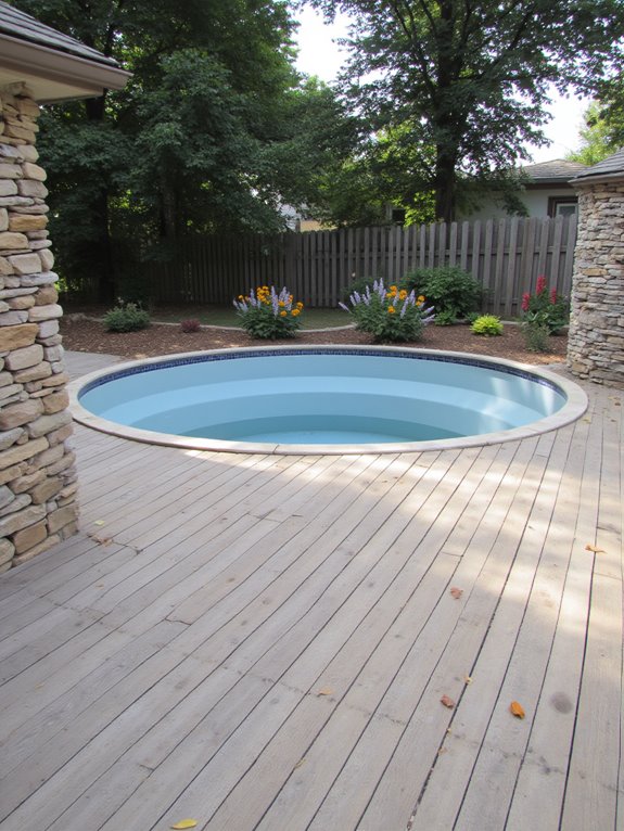 25 Upgraded Stock Tank Pool Ideas For A Big Style Boost match decking to aesthetic
