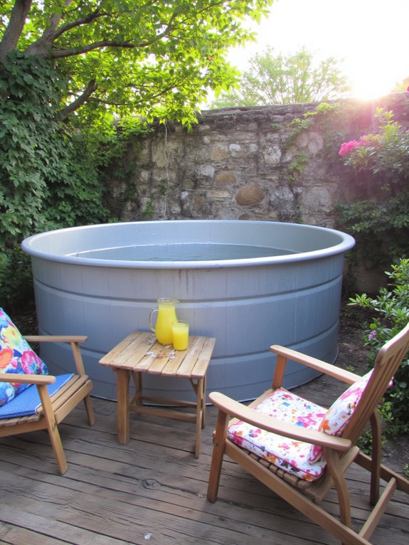 20 Modern Stock Tank Pool Designs For A Fresh Outdoor Upgrade measure space accommodate people