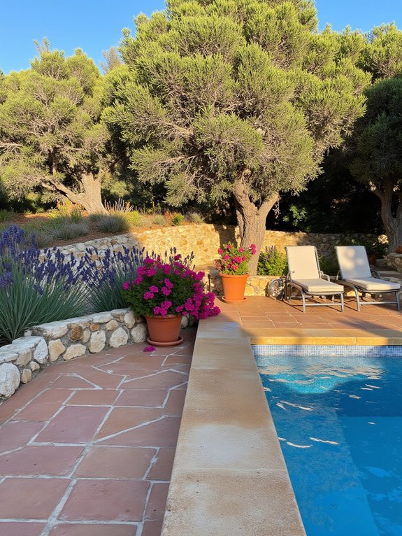 24 Polished Inground Pool Deck Ideas With Pavers For A Finished Look mediterranean luxury pool design