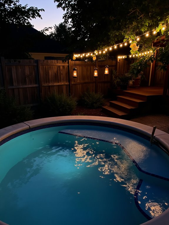 21 Beautiful Tank Swimming Pool Ideas That Look Surprisingly Elegant mesmerizing nighttime pool oasis