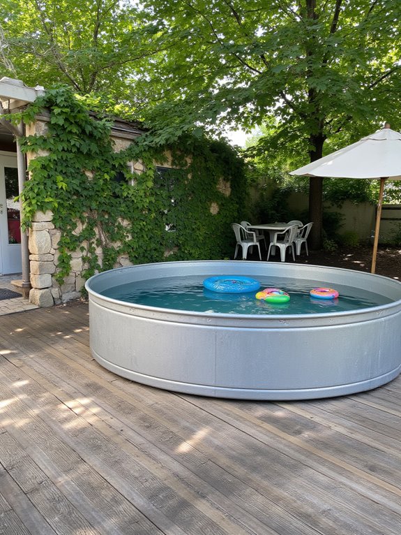 19 Clever Metal Tank Pool Ideas For A Polished Outdoor Look metal tank pool safety