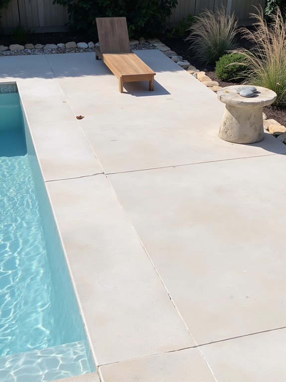 25 Impressive Inground Pool Patio Ideas That Upgrade Your Space minimalist pool patio tranquility