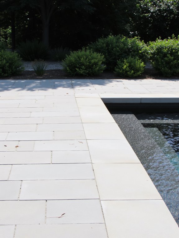 24 Polished Inground Pool Deck Ideas With Pavers For A Finished Look modern minimalist pool deck