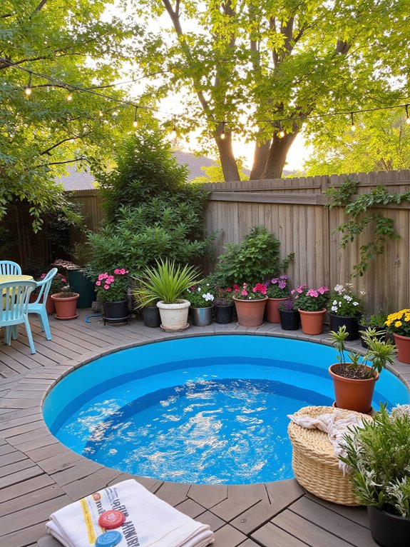 19 Relaxing Stock Tank Pool Ideas For Calm Summer Afternoons multi functional pool deck benefits