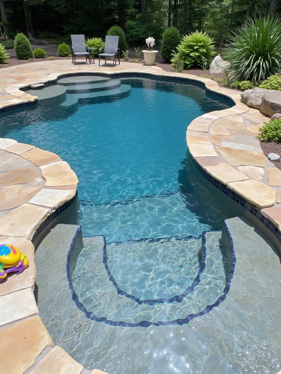 23 Modern Inground Pool Ideas For Crisp Outdoor Style multi level pool design features