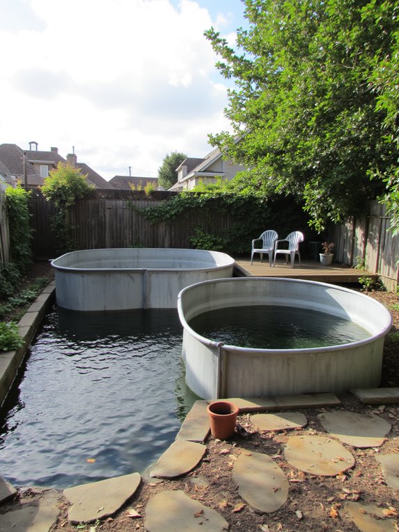19 Creative Backyard Stock Tank Pool Ideas You Will Want To Try Soon multi tank pool arrangement ideas