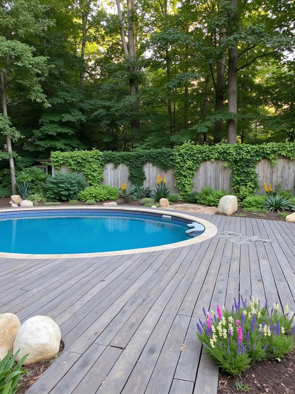 25 Chic Inground Pool Decorating Ideas That Feel Fresh natural materials cohesive design