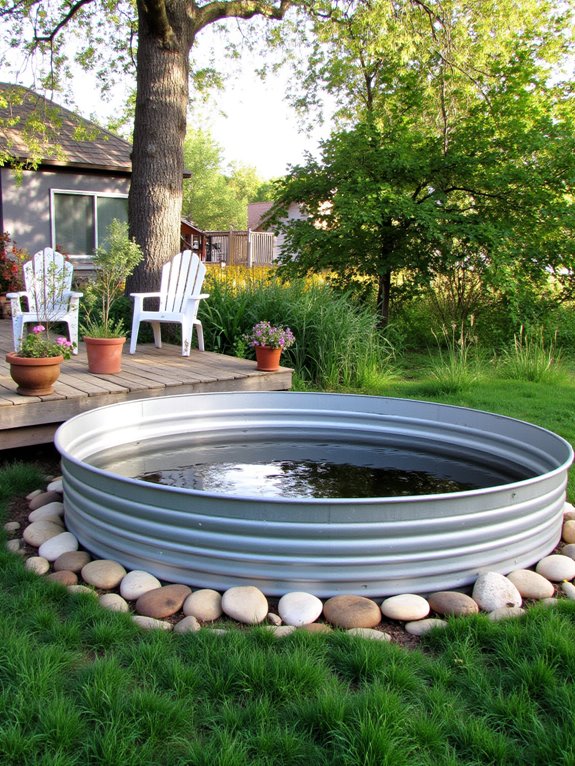 21 Creative Stock Pond Pool Ideas For Nature Loving Yards natural oasis for relaxation
