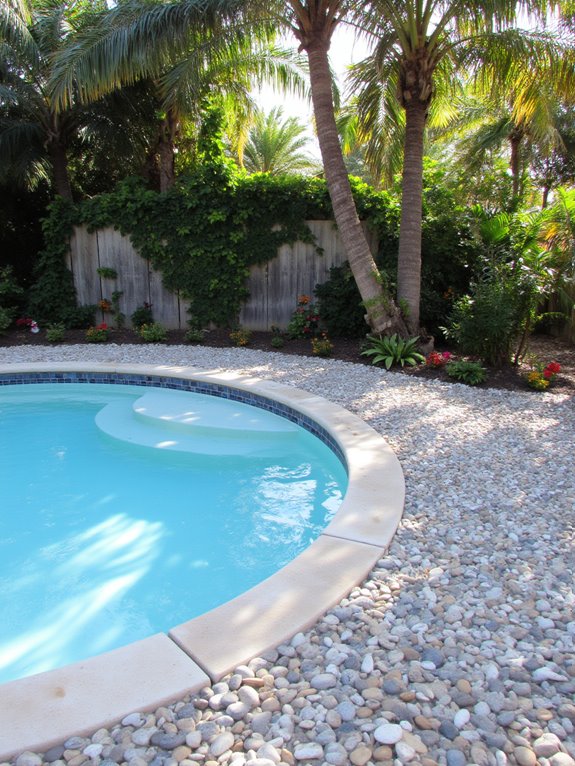 21 Unique Inground Pool Coping Ideas That Refresh Your Space natural pebble pool coping