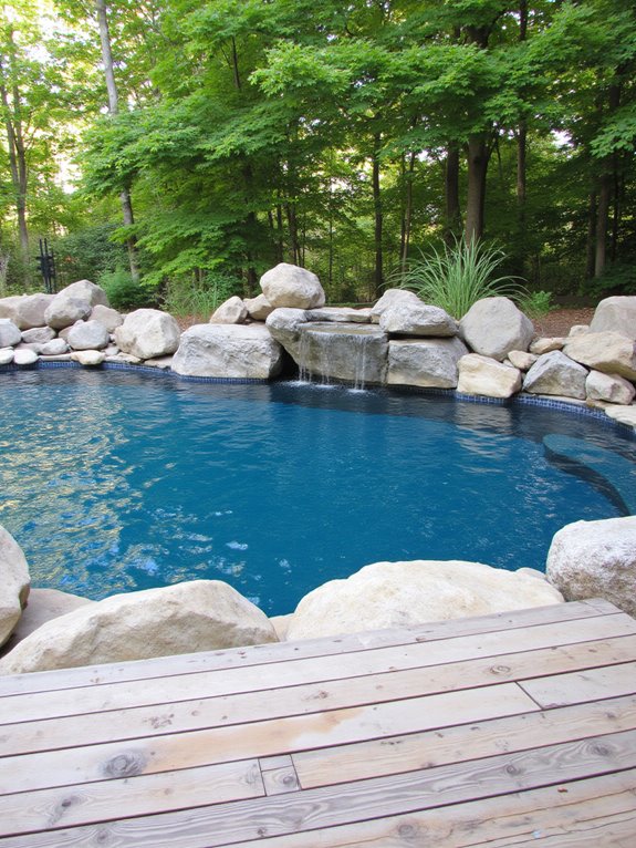 22 Creative Freeform Inground Pool Ideas For Natural Flow natural rock pool enhancements