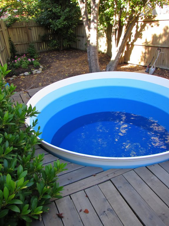 24 Smart Stock Tank Pool Paint Ideas That Transform Your Space ombre effect for pools