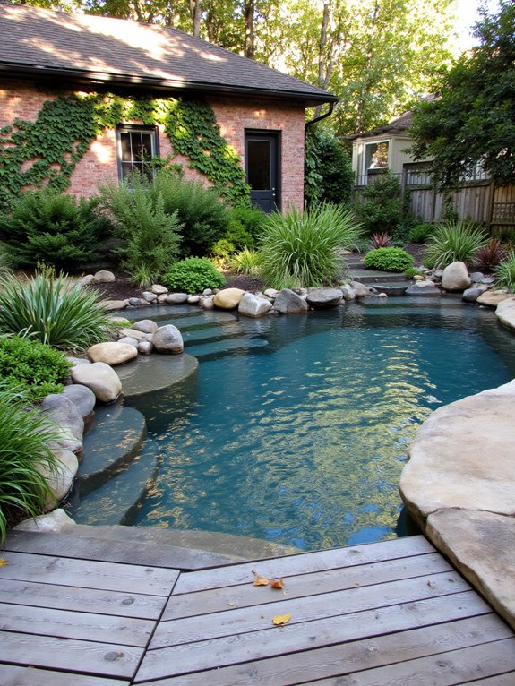 19 Modern Backyard Inground Pool Ideas For Fresh Outdoor Appeal organic shapes tranquil oasis