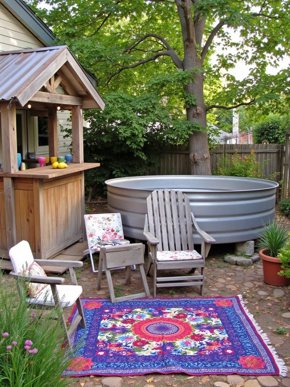 18 Trendy Stock Tank Pool Ideas For A Relaxed Summer Vibe outdoor bar for entertaining