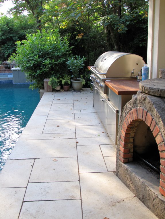 23 Modern Inground Pool Ideas For Crisp Outdoor Style outdoor kitchen poolside experience