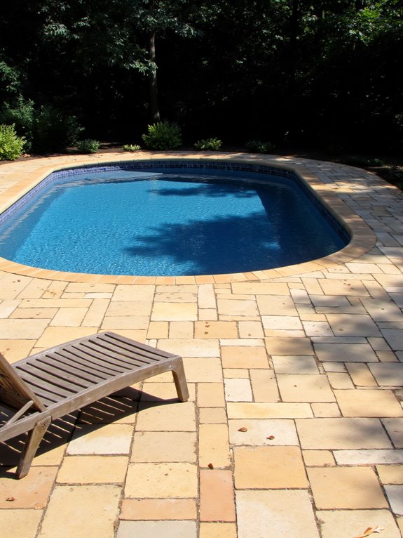 24 Polished Inground Pool Deck Ideas With Pavers For A Finished Look paver size impacts aesthetics