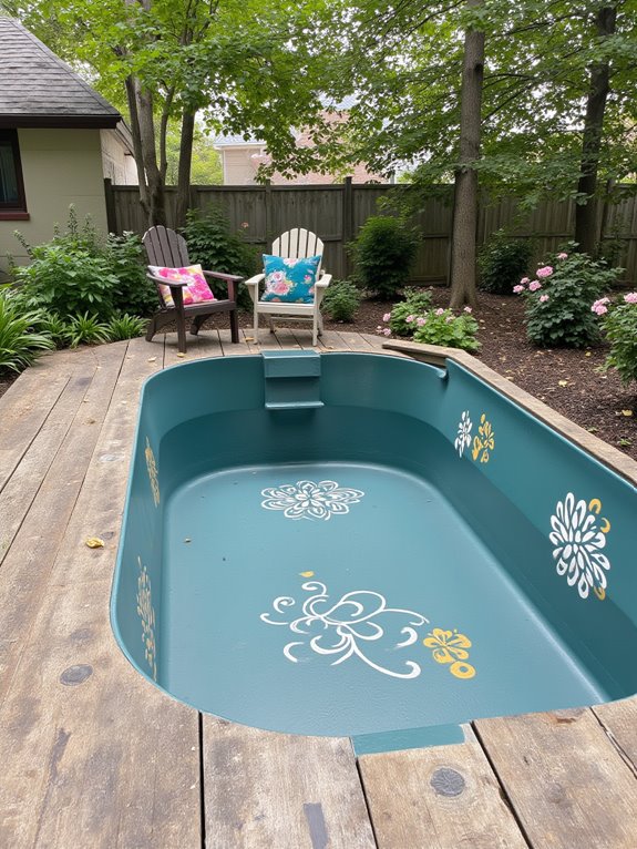 24 Smart Stock Tank Pool Paint Ideas That Transform Your Space personalize your pool oasis