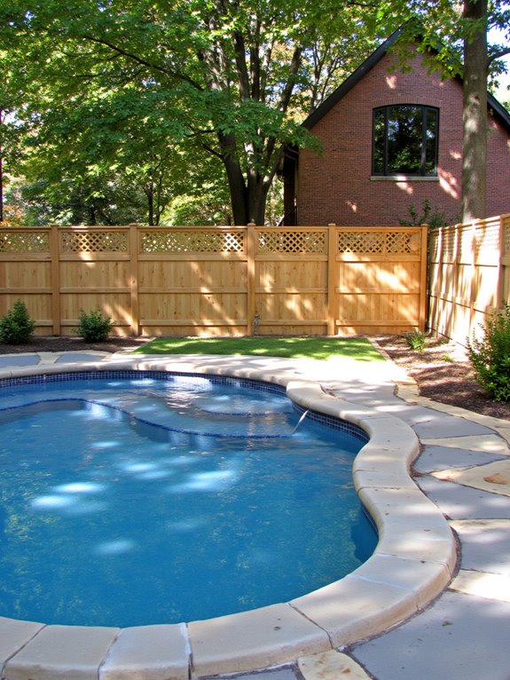 25 Practical Inground Pool Fence Ideas For Safe Stylish Spaces personalized custom pool fences
