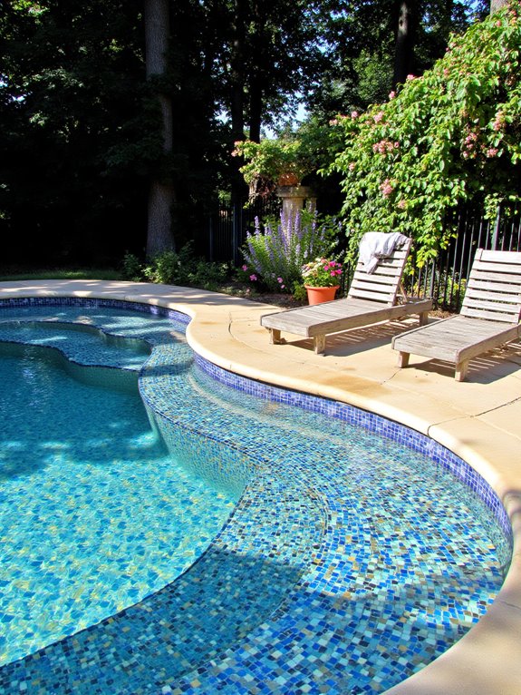 23 Creative Inground Pool Ideas You’ll Wish You Tried Sooner personalized vibrant mosaic tiles