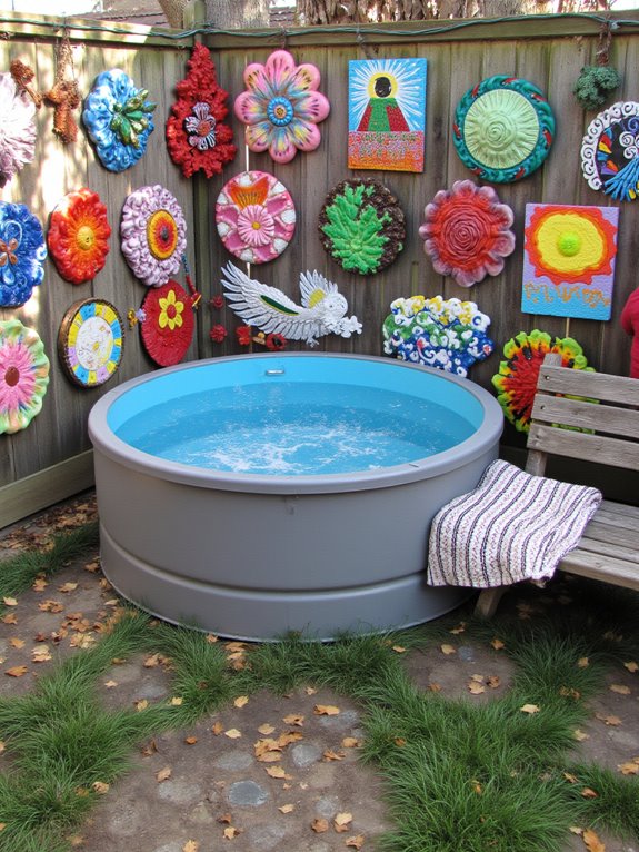 21 Unique Mini Stock Tank Pool Ideas Packed With Personality personalized wall art expression