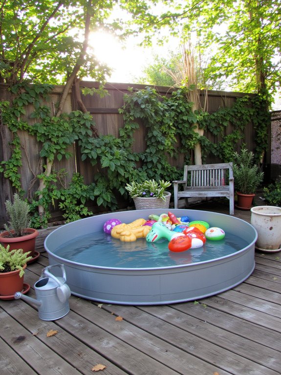 19 Trendy Plastic Stock Tank Pool Ideas For A Modern Twist pet friendly stock tank oasis