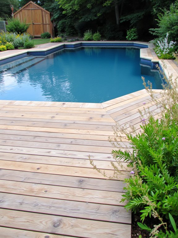 21 Modern Outdoor Inground Pool Concepts For A Designer Feel pool deck material choices