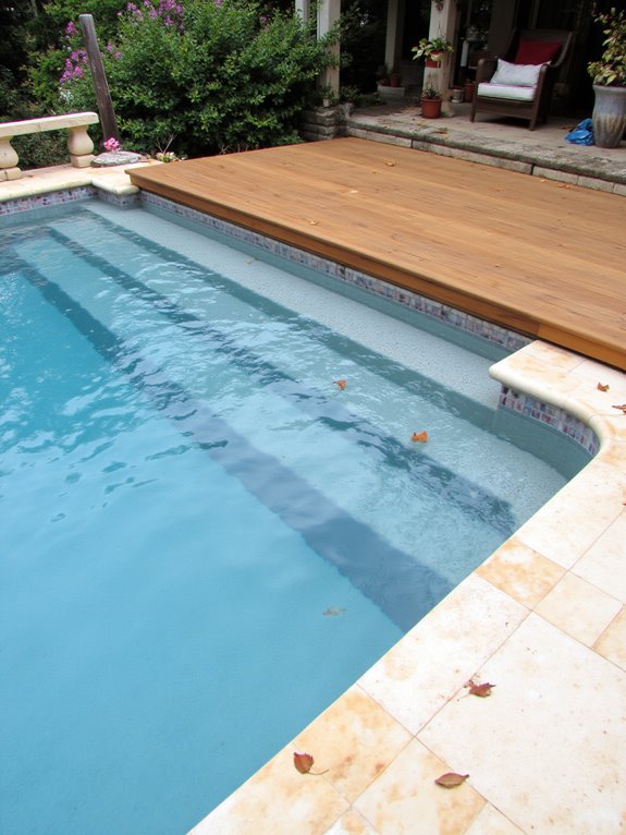 19 Timeless Rectangle Inground Pool Ideas For A Clean Look pool flooring options overview