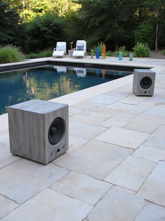25 Chic Inground Pool Decorating Ideas That Feel Fresh poolside party sound system