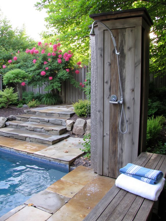 23 Creative Inground Pool Ideas You’ll Wish You Tried Sooner refreshing outdoor pool showers