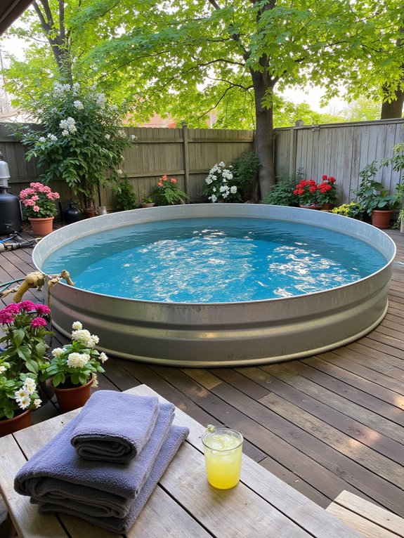 23 Unique Deep Stock Tank Pool Ideas For Bigger Splash Moments regular maintenance ensures cleanliness