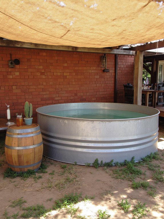 19 Cozy Cowboy Pool Ideas That Bring Cool Western Style Home rustic canopies for shade