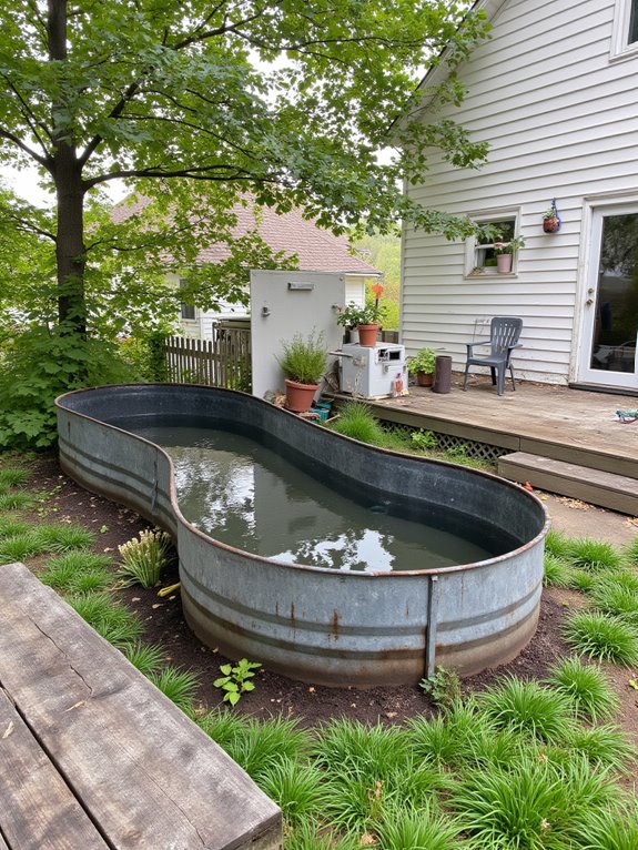 20 Modern Stock Tank Pool Designs For A Fresh Outdoor Upgrade rustic charm modern design