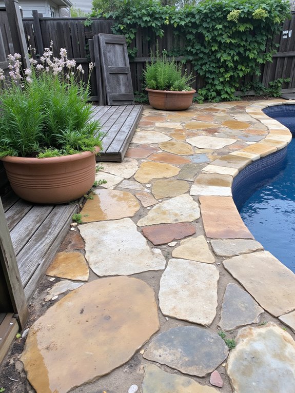 20 Cool Inground Pool Ideas For A Relaxed Backyard Atmosphere rustic natural stone appeal