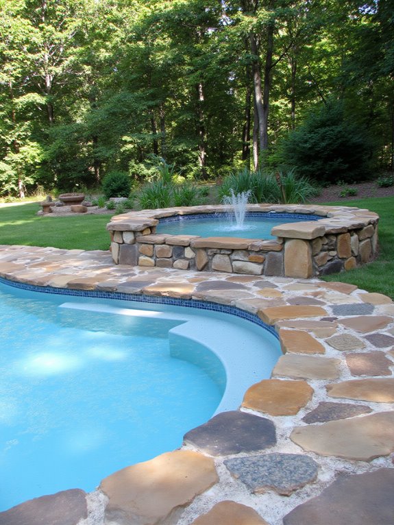 22 Gorgeous Inground Pool Landscaping That Transforms Any Yard rustic natural stone beauty