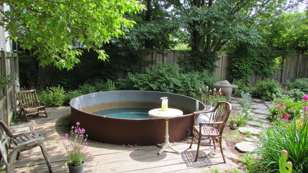 18 Rustic Stock Tank Pool Ideas With Warm Outdoor Charm rustic outdoor pool ideas