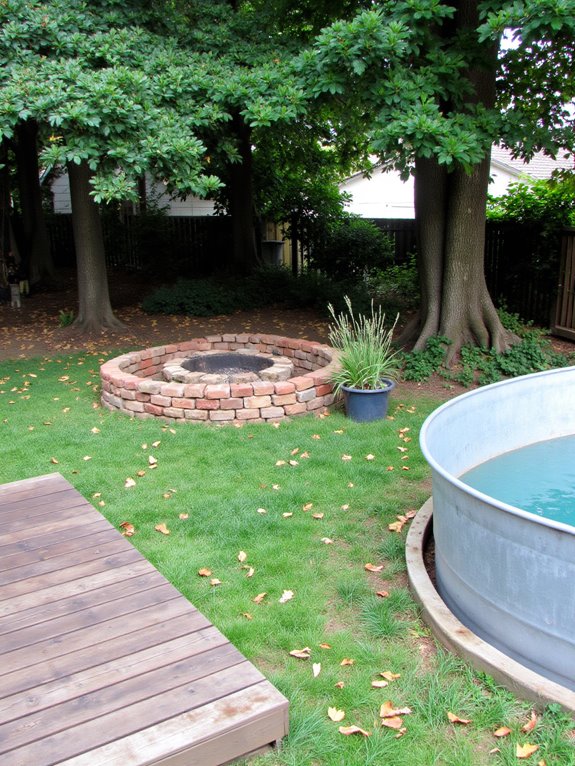 22 Practical Stock Tank Pool And Fire Pit Ideas For Cozy Nights safe fire pit placement