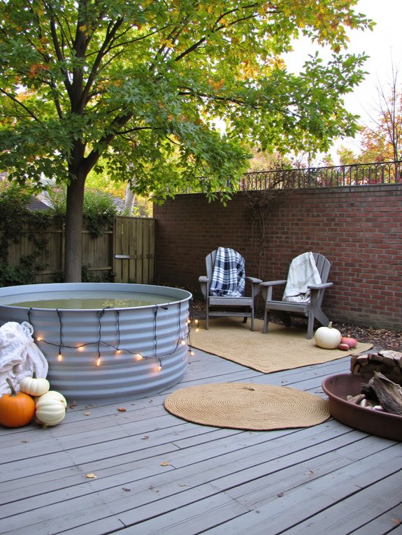 18 Rustic Stock Tank Pool Ideas With Warm Outdoor Charm seasonal decor enhances enjoyment