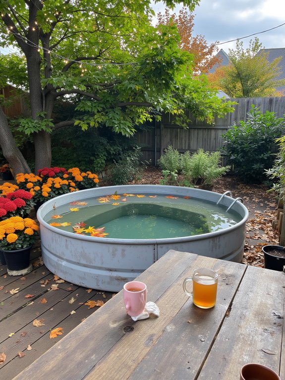 20 Compact Stock Tank Pool Ideas Perfect For Small Spaces seasonal decor for pool