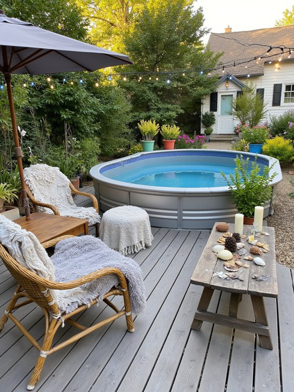 18 Trendy Stock Tank Pool Ideas For A Relaxed Summer Vibe seasonal decor for stock tank
