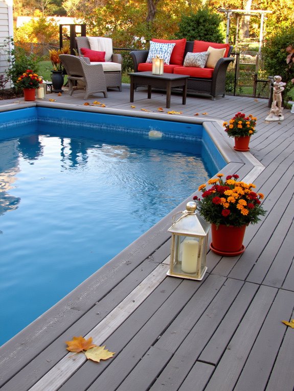 19 Elevated Inground Pool Ideas For A Relaxed Escape seasonal pool area decor