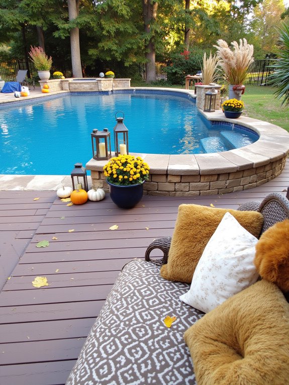 23 Elegant Outdoor Inground Pool Ideas For A Resort Vibe seasonal pool decor ideas