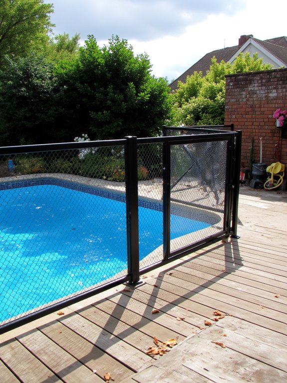 25 Practical Inground Pool Fence Ideas For Safe Stylish Spaces seasonal pool fence maintenance