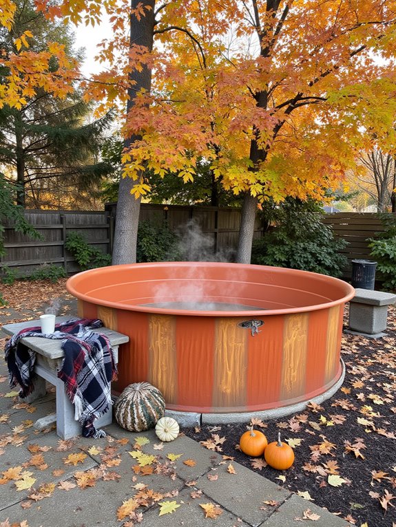 24 Smart Stock Tank Pool Paint Ideas That Transform Your Space seasonal stock tank decor