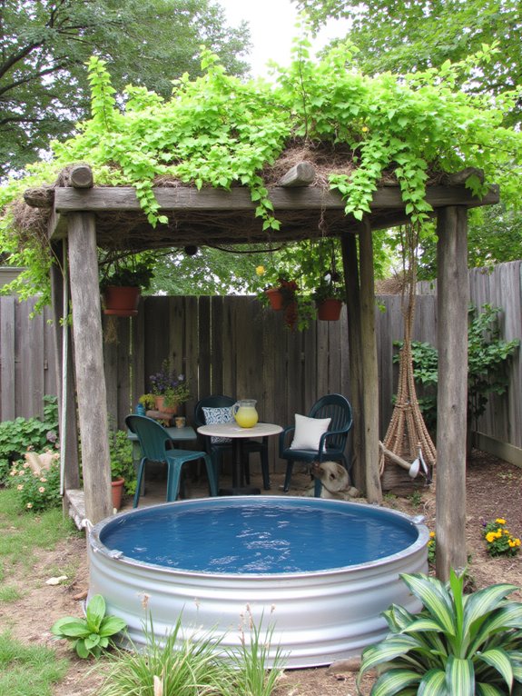 19 Simple Stock Tank Pool Ideas That Make Outdoor Living Easy shade options for pool