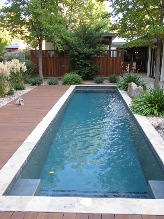 21 Modern Outdoor Inground Pool Concepts For A Designer Feel sleek rectangular pool designs